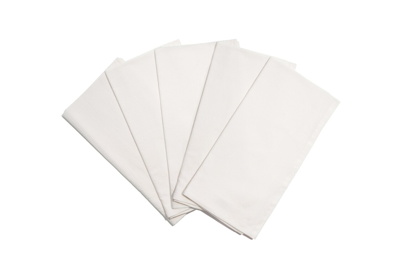 Flour Sack Towels for Embroidery & DIY Crafts, 27"x27" Cotton Tea Towel Blanks, Lint-Free, Pack of 5 or 10 — Multiple Colors